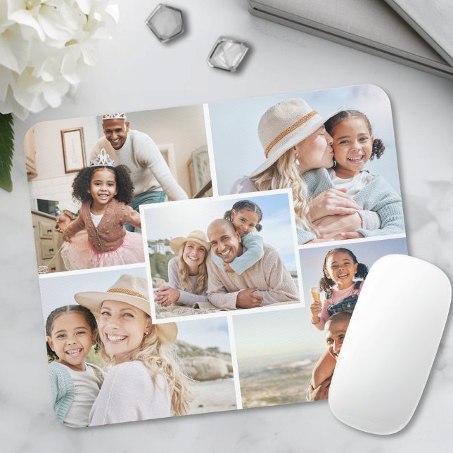 5 Foto Erstellen Sie Ihre eigene Bildercollage Mousepad (5 Photo Create Your Own Picture Collage Mouse Pad)