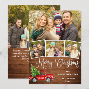 5 Foto Frohe Weihnachten Rotes Farm Truck