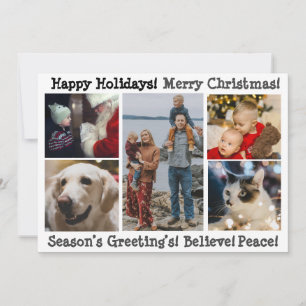 5 Foto Frohe Weihnachten schöne Feiertage modern