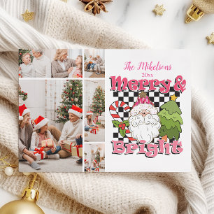 5 Foto Kariertes Frohe und strahlende Weihnachten