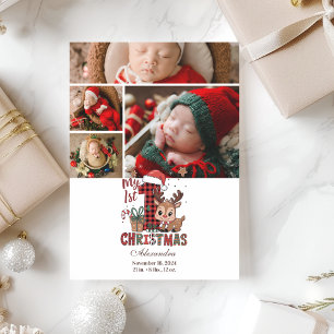 5 Foto Karo Rentier Erstes Weihnachten