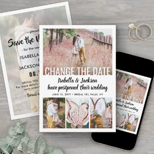 5 Foto Moderne Minimalistische Hochzeit Verschiebe Save The Date