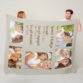 5 Foto Paare erfüllen Verlobt Verheiratet Fleecedecke