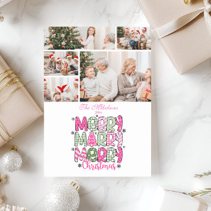 5 Foto Pink Grün Frohe Weihnachten Feiertag