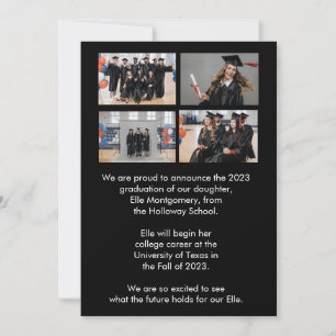 5 Foto Schwarz-Weiß-Abschluss Ankündigung