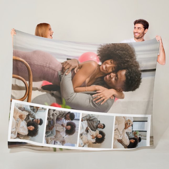 5-Foto-Stand Modernes Personalisiert Fleecedecke (Beispiel)