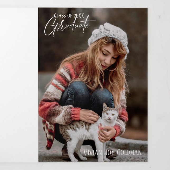 5 Foto Trifache Abschluss-Karte Dreifach Gefaltete Urlaubskarte (Cover)