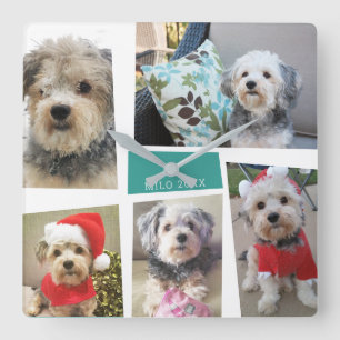 5 Foto von Leimfunky Mid Century Modern Angle Quadratische Wanduhr