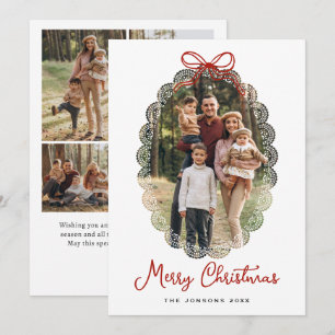 5 Foto Weihnachten Elegant Vintage Spitze Roter Bo