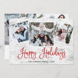 5 FOTO Weihnachten Rustikale Birch Bark Gruß