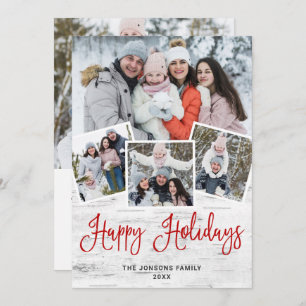 5 FOTO Weihnachten Rustikale Birch Bark Gruß