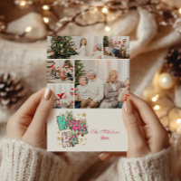 5 Foto Whimsical Ho Ho Weihnachtsfamilie