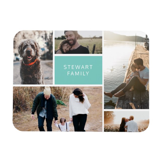 5 FotoCollage Magnet (Horizontal)