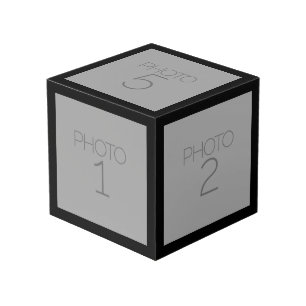 5 Fotomaterial mit festem schwarzen Rand Würfel