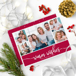 5 Fotos Collage Warmes wünscht Einfache Weihnachte Einladung<br><div class="desc">5 Fotos Collage Warm wünscht einfache Weihnachtseinladung</div>