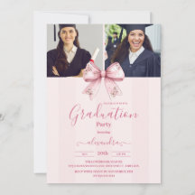 5 Fotos Coquette Blush Bow Graduation Party