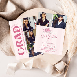 5 Fotos Coquette Pink Bow Graduation Party Einladung