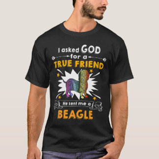 5 Fragte Gott - Wahrer Freund - Ein Beagle T-Shirt