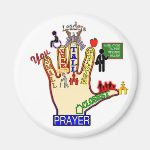 5 FÜNF FINGER PRAYER BEIHILFE MAGNET