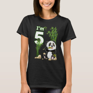 5. Geburtstag 5 Jahre altes Party Tier Panda T-Shirt