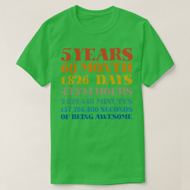 5. Geburtstag 5 Jahre Phantastisches Tshirt Tag (Design vorne)