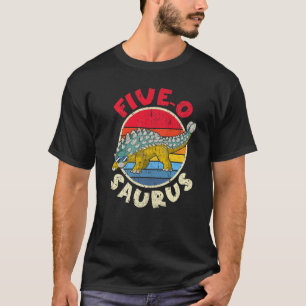 5. Geburtstag 5 O Saurus I Ankylosaurus I Familie T-Shirt