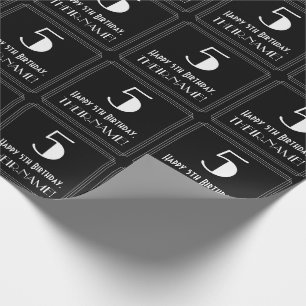 5. Geburtstag - Art Deco Inspiriert Aussehen "5",  Geschenkpapier