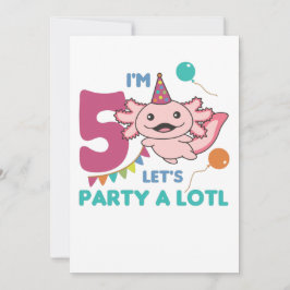 5. Geburtstag Axolotl 5 Jahre alt Sweet Axolotls Einladung