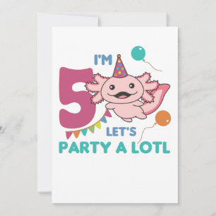 5. Geburtstag Axolotl 5 Jahre alt Sweet Axolotls Einladung