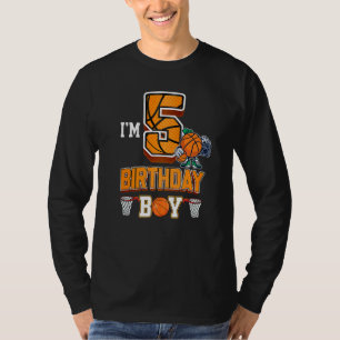 5. Geburtstag Basketball Boy 5 Jahre Alte Kinder T-Shirt