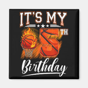 5. Geburtstag Basketball Thema 5 Jahre alt Geburts Magnet