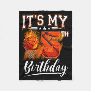 5. Geburtstag Basketball Thema 5 Jahre alter Gebur Fleecedecke