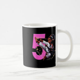 5. Geburtstag Black Girl Martial Arts Party Taekwo Kaffeetasse