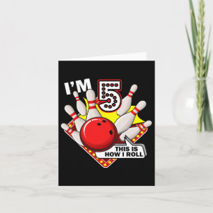 5. Geburtstag Bowling Thema 5 Jahre alt Funny B-Ta Karte