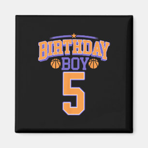 5. Geburtstag Boy Bysketbyll Lover 5 Jahre alter T Magnet