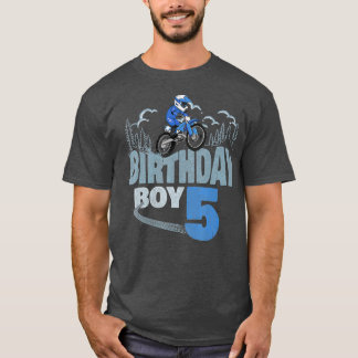 5. Geburtstag Boy Dirt Bike Motocross 5 Jahre alt T-Shirt