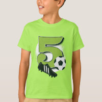 5. Geburtstag Boy Girl Lieben Fußball Fußball Grün