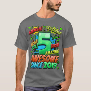 5. Geburtstag Comic-Stil Toll seit 2019 5 Jahre T-Shirt
