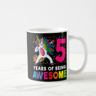 5. Geburtstag Dabbing Einhorn Party Geschenk 5 Jah Kaffeetasse