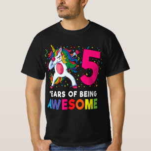 5. Geburtstag Dabbing Einhorn Party Geschenk 5 Jah T-Shirt