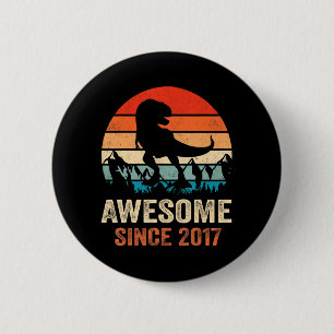5. Geburtstag Dinosaurier 5 Jahre Junge Kinder Pha Button