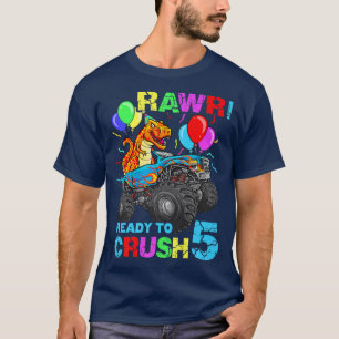 5. Geburtstag Dinosaurier Monster Truck Rawi Five T-Shirt