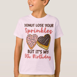 5. Geburtstag Donut Thema lustiges Zitat T-Shirt