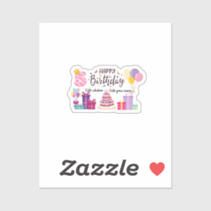 5. Geburtstag editierbares Design  Aufkleber