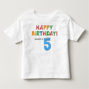 5. Geburtstag farbenfrohe Alphabet mit Vorname Kleinkind T-shirt