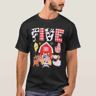 5. Geburtstag Fünfjähriges Thema Tiere Birke T-Shirt