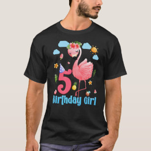 5. Geburtstag Girls Flamingo 5 Jahre alt Tropical T-Shirt