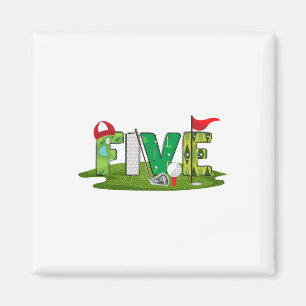 5. Geburtstag Golf Thema 5 Jahre Alte Kinder Sport Magnet