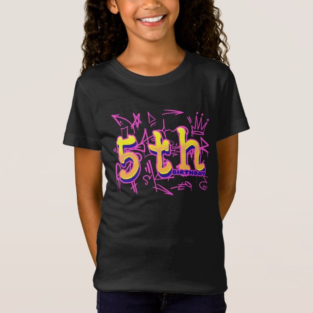 5. Geburtstag Kindergeburtstag T-Shirt (Vorderseite)