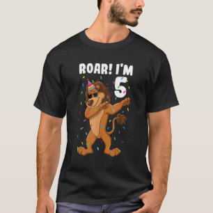 5. Geburtstag Löwenjunge Roar Ich bin 5 Jahre T-Shirt